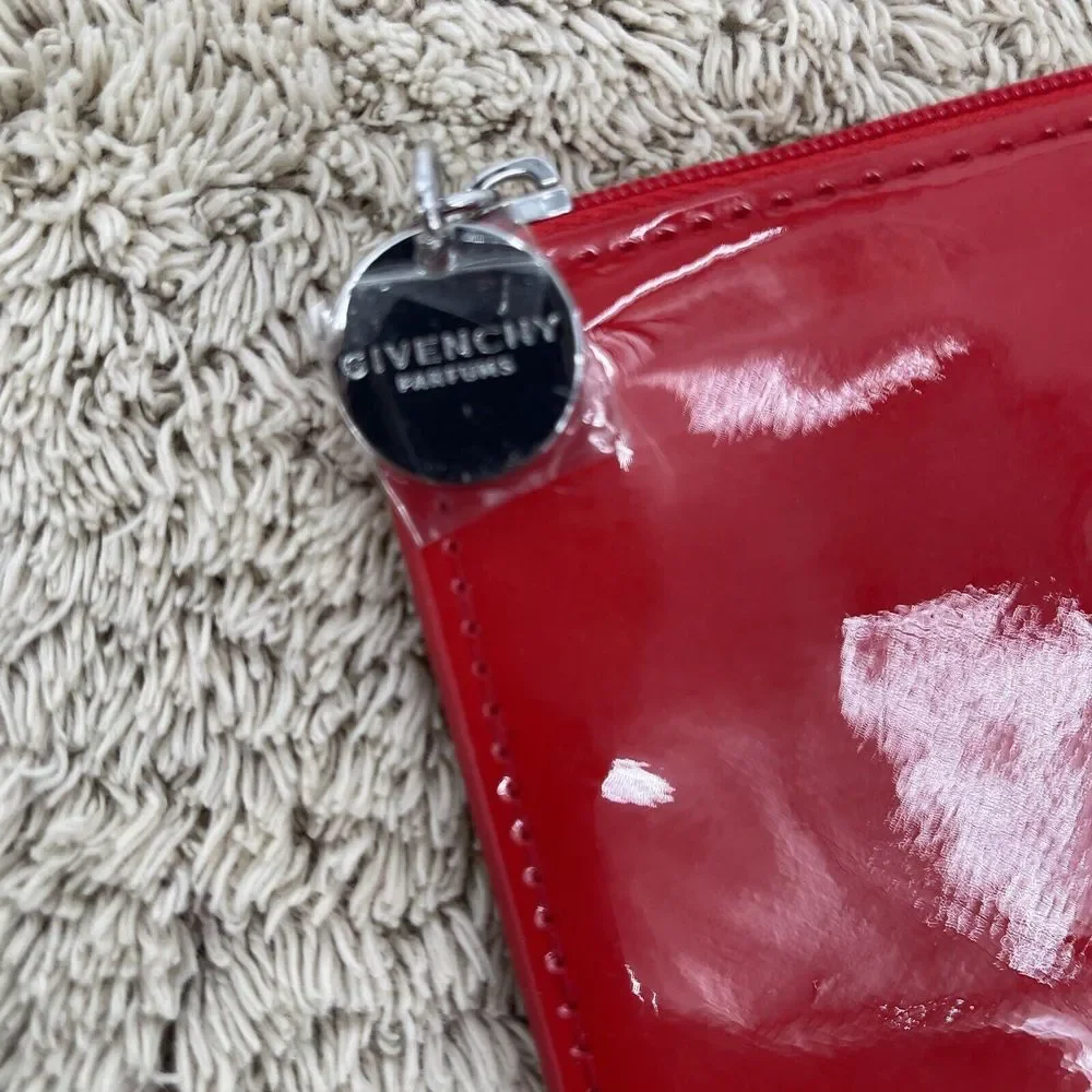 Givenchy Red Patent‎ Leather Coin Pouch Bag 6x4.2